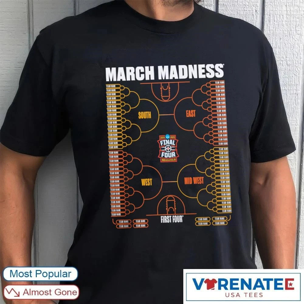 Official 2026 NCAA Men’s Basketball Tournament March Madness Bracket T-Shirt
