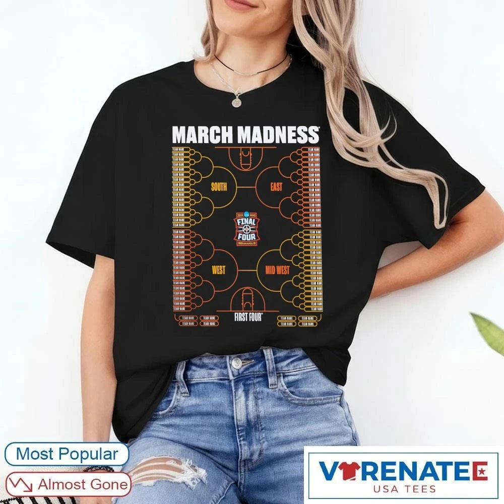Official 2026 NCAA Men’s Basketball Tournament March Madness Bracket T-Shirt