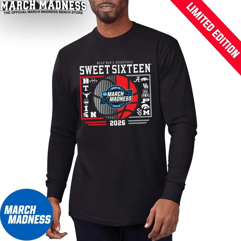 Official 2026 NCAA Men’s Basketball Tournament March Madness Sweet Sixteen Group Teams Shirt