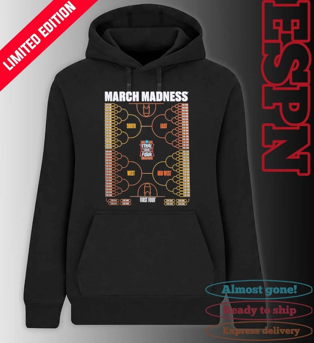 Official 2026 NCAA Men’s Basketball Tournament March Madness Teams Bracket T-Shirt