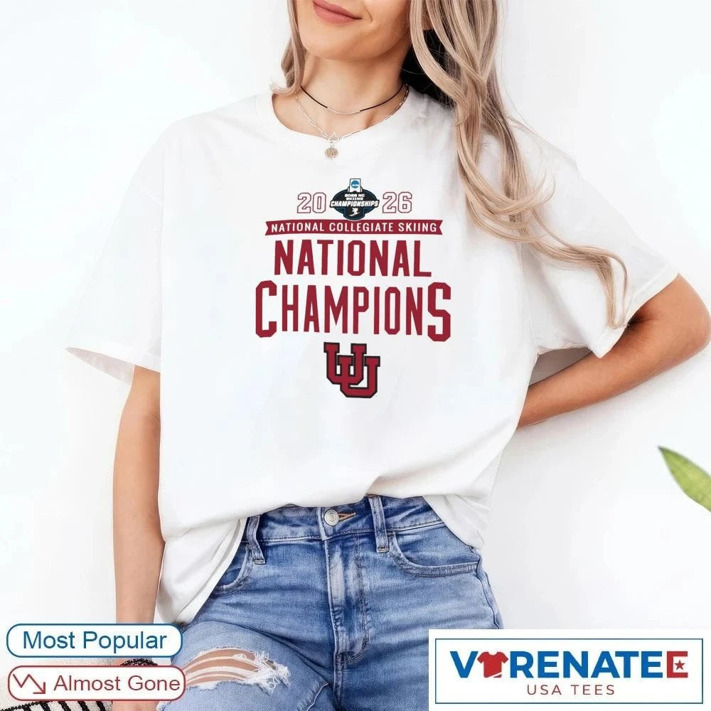 Official 2026 NCAA National Collegiate Skiing National Champions Utah Utes Hot New T-Shirt