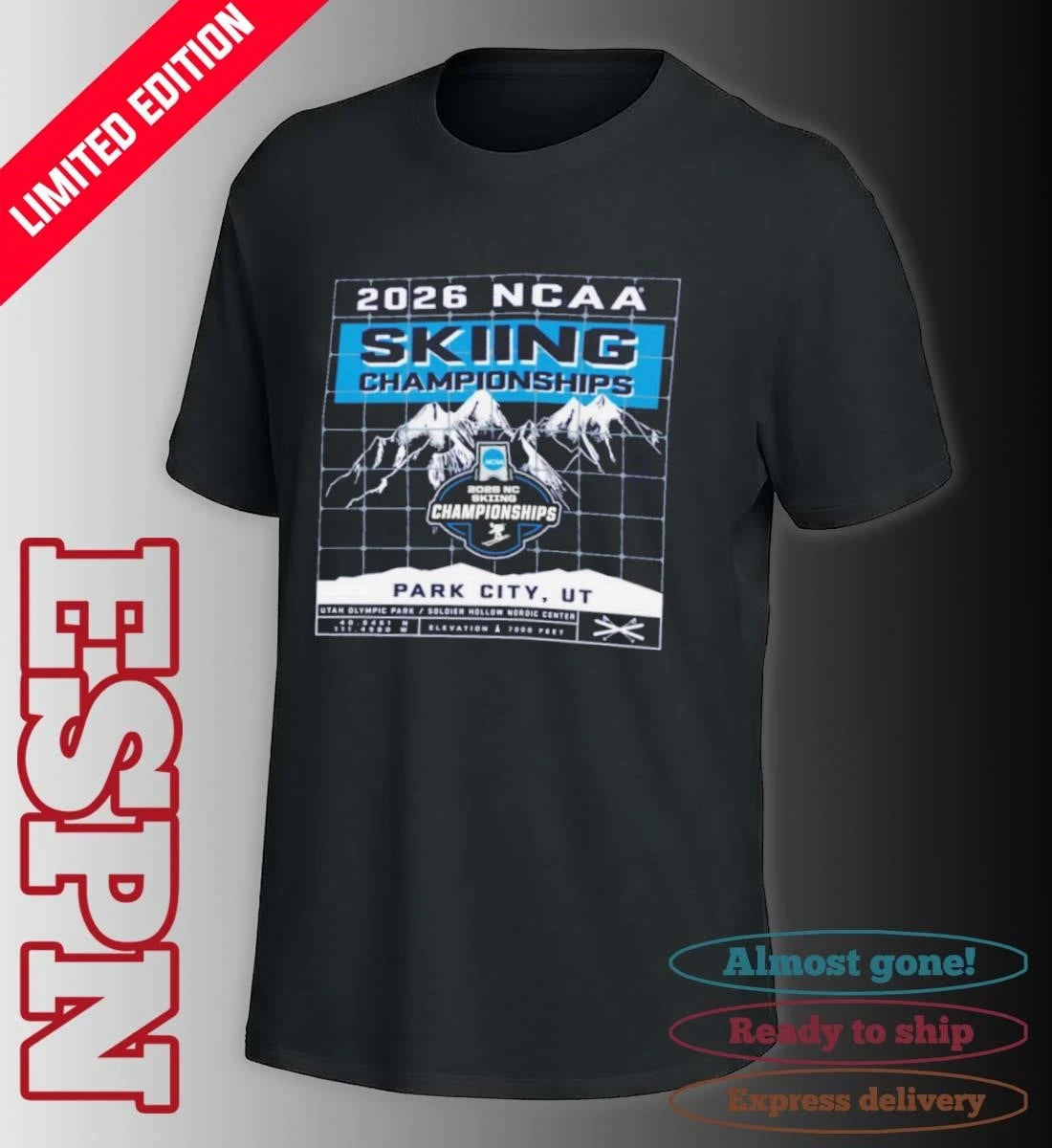 Official 2026 NCAA Skiing Championships – Park City, UT T-Shirt