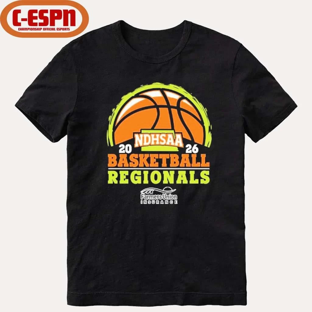 Official 2026 NDHSAA Region Basketball Tournament Shirt