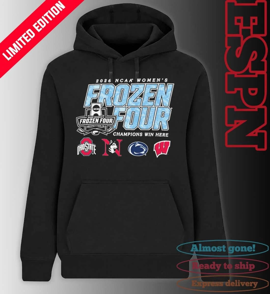 Official 2026 National Collegiate Women’s Ice Hockey Championship – Frozen Four T-Shirt