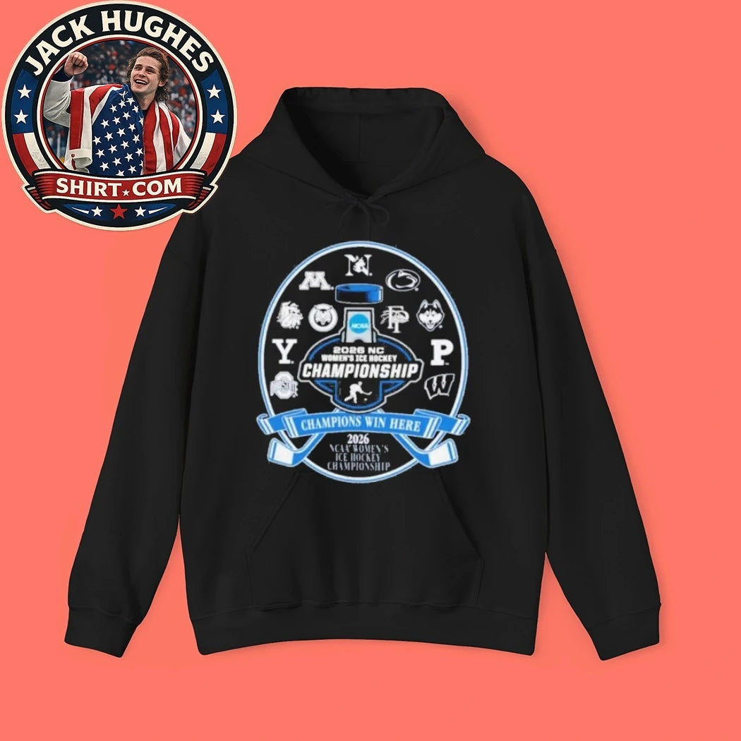 Official 2026 Ncaa Womens Ice Hockey Championship Trophy Logos Shirt