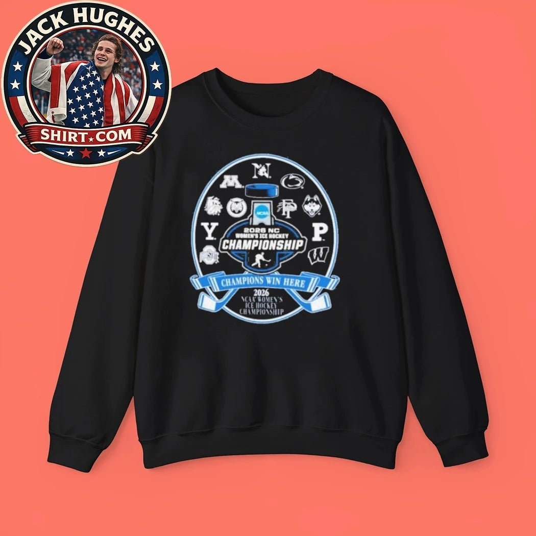 Official 2026 Ncaa Womens Ice Hockey Championship Trophy Logos Shirt