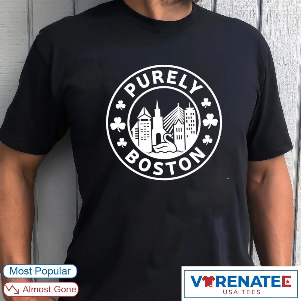 Official 2026 Purely Boston Shamrock Logo T-Shirt