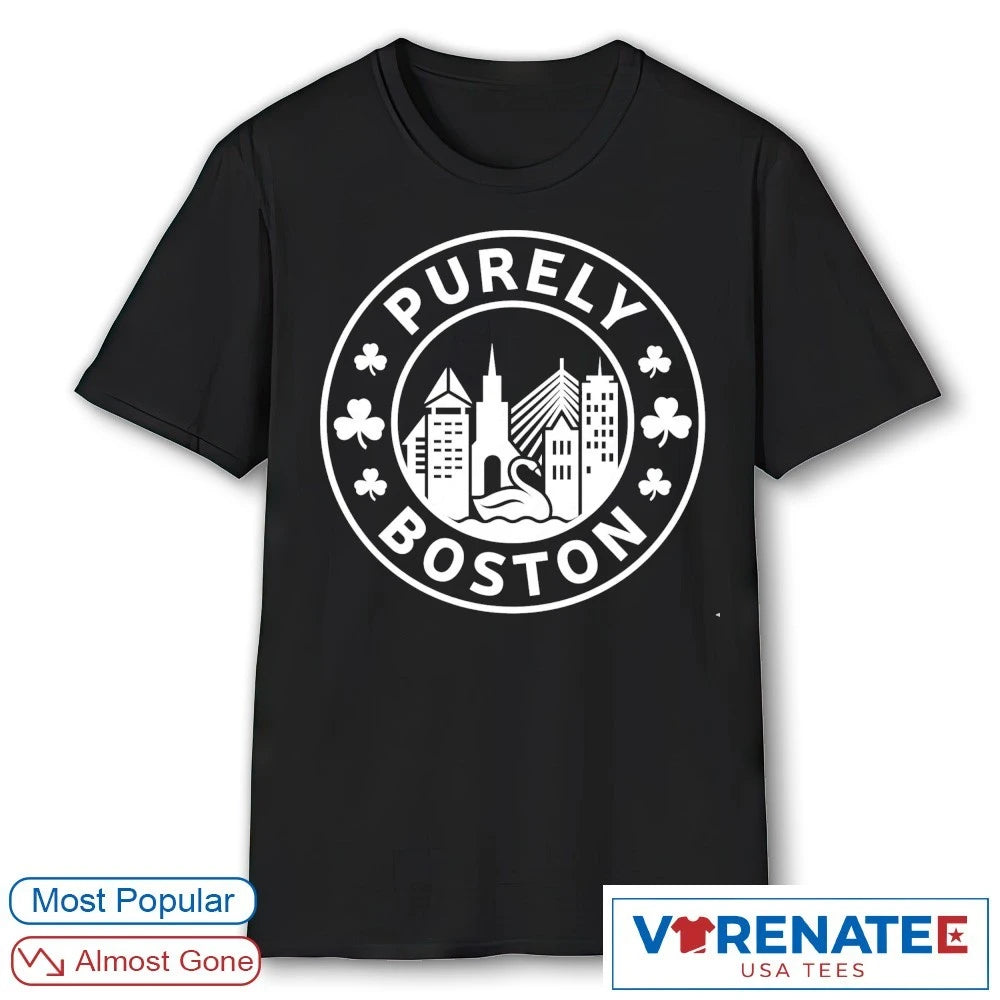 Official 2026 Purely Boston Shamrock Logo T-Shirt