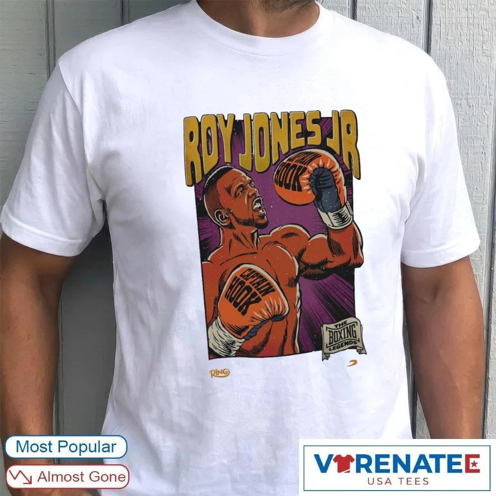 Official 2026 Ring x BOXRAW Roy Jones Jr Baby Blue T-Shirt