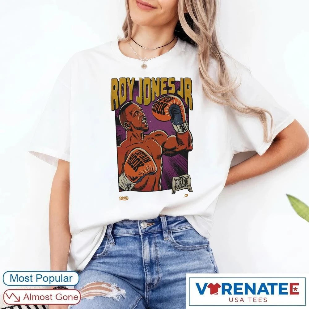 Official 2026 Ring x BOXRAW Roy Jones Jr Baby Blue T-Shirt