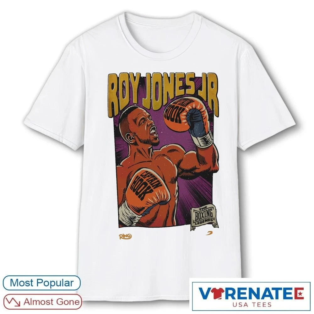 Official 2026 Ring x BOXRAW Roy Jones Jr Baby Blue T-Shirt