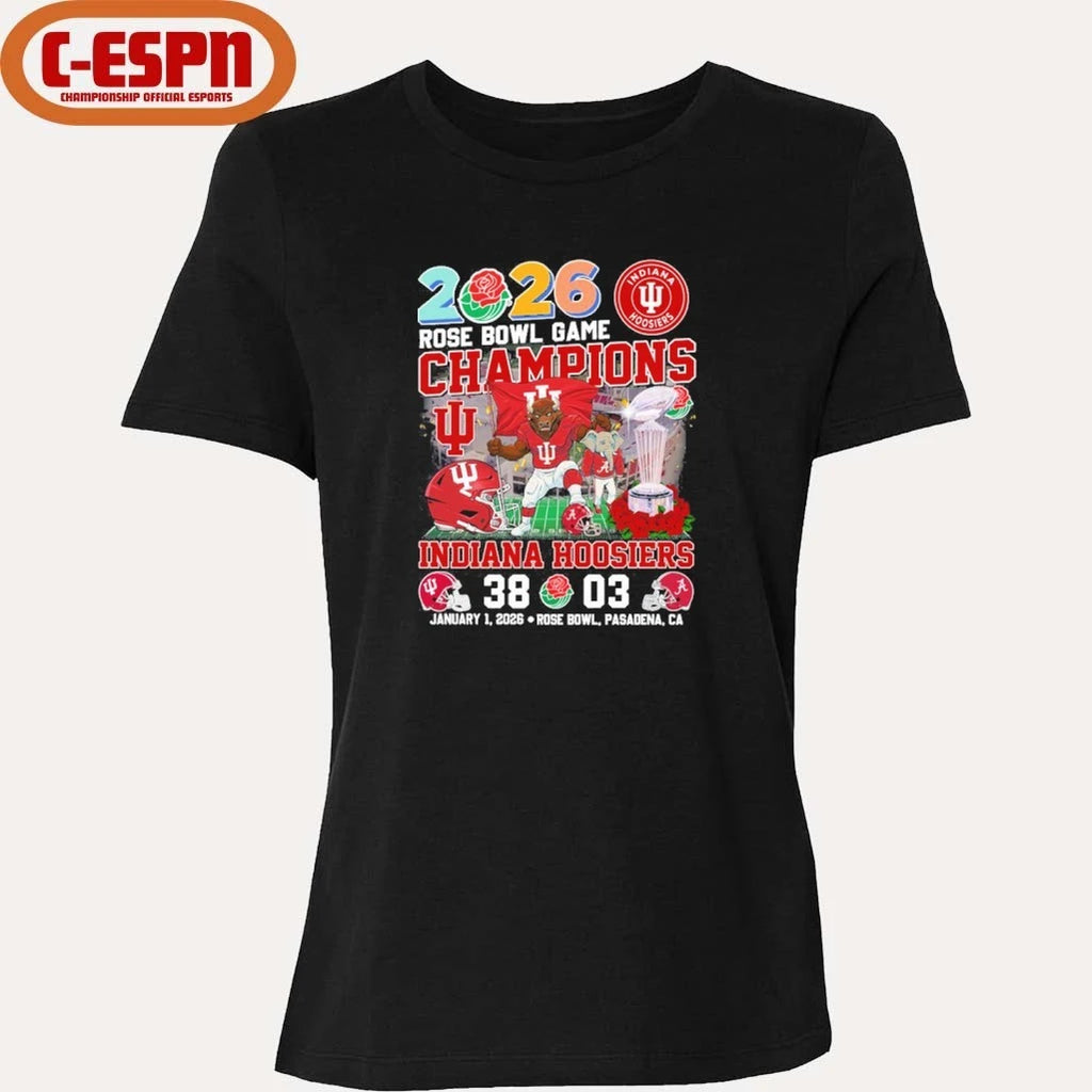 Official 2026 Rose Bowl Game Champions Indiana Beat Alabama 38-3 Shirt