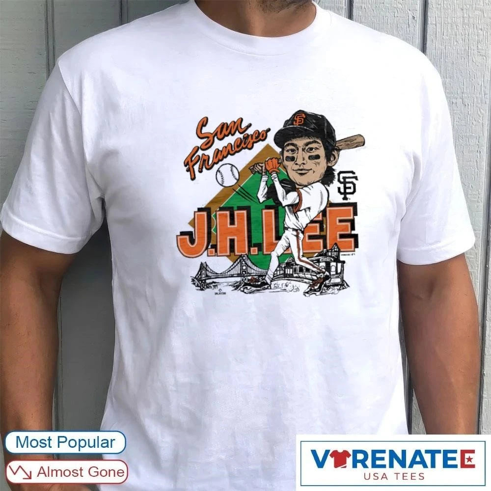 Official 2026 San Francisco Giants Jung Hoo Lee Caricature Homage T-Shirt