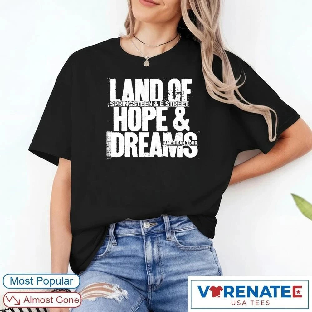 Official 2026 Springsteen &amp; The E Street Band Land Of Hope and Dreams American Tour t-shirt