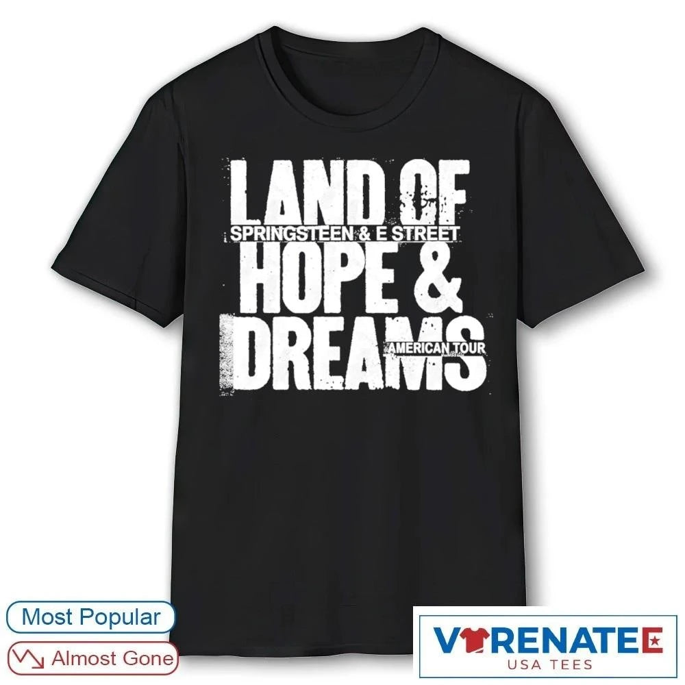 Official 2026 Springsteen &amp; The E Street Band Land Of Hope and Dreams American Tour t-shirt