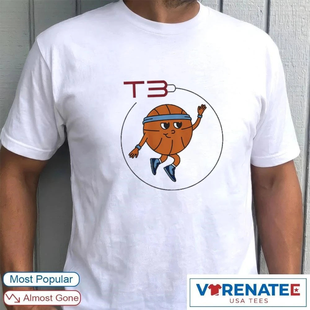 Official 2026 T3 Basketball Logo T-Shirt