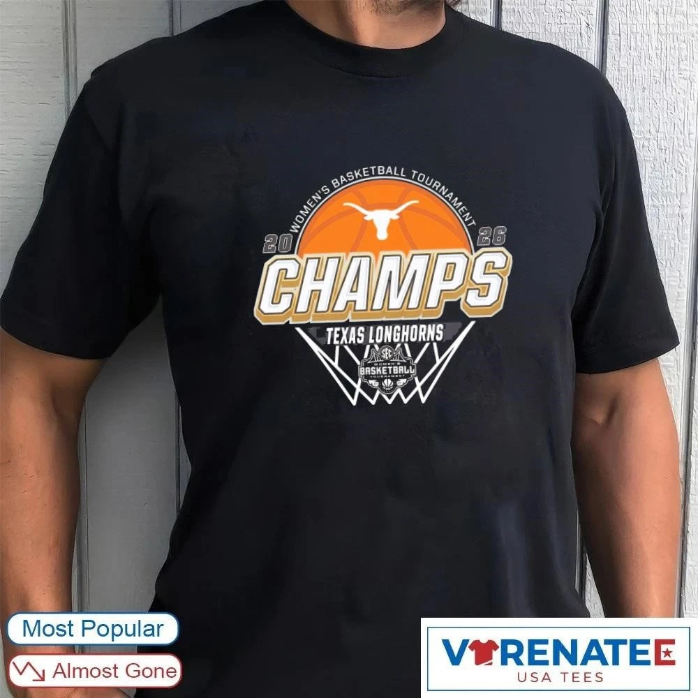 Official 2026 Texas Longhorns SEC Women’s Basketball Tournament Champions Locker Room T-Shirt for fans