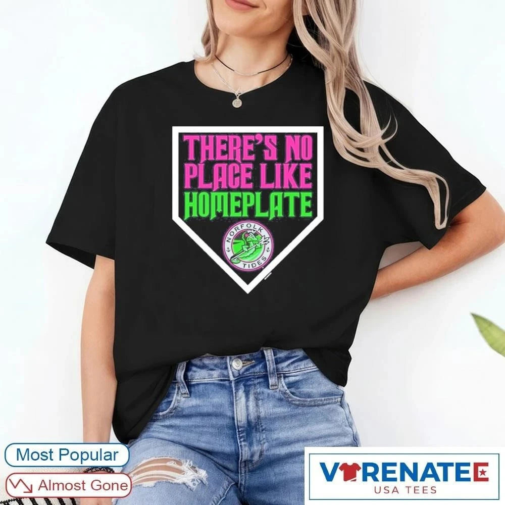 Official 2026 There’s No Place Like Home Plate Norfolk Tides Wicked Night T-Shirt