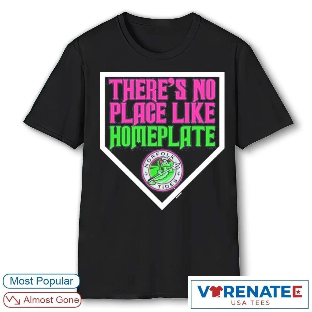 Official 2026 There’s No Place Like Home Plate Norfolk Tides Wicked Night T-Shirt