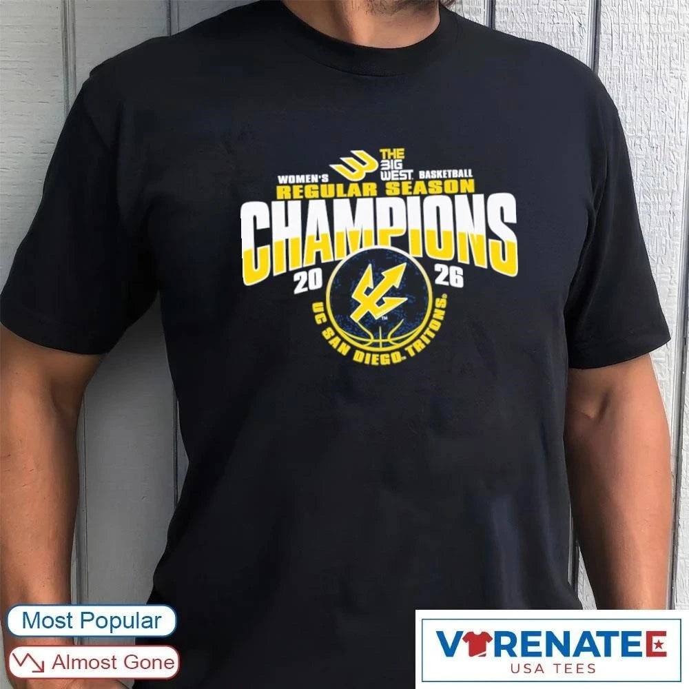Official 2026 UC San Diego Tritons Women’s Basketball Regular Season Champions The Big West T-Shirt for fans