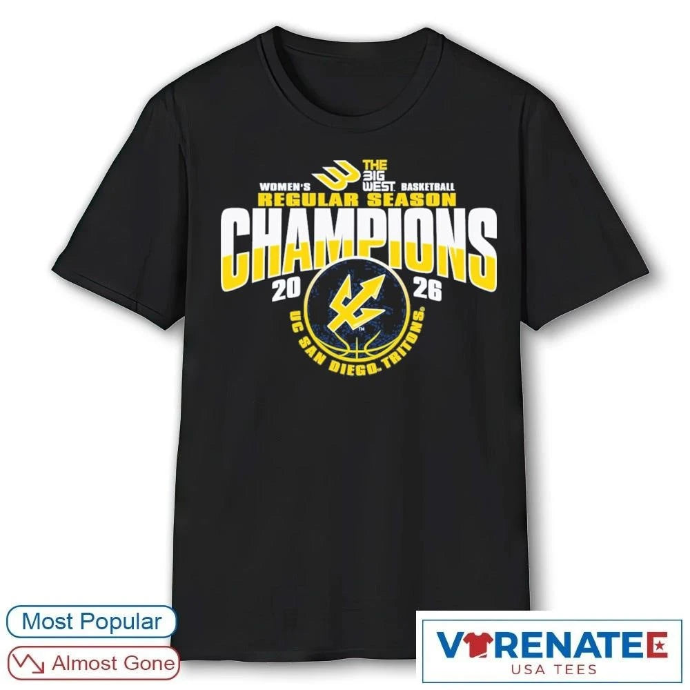 Official 2026 UC San Diego Tritons Women’s Basketball Regular Season Champions The Big West T-Shirt for fans