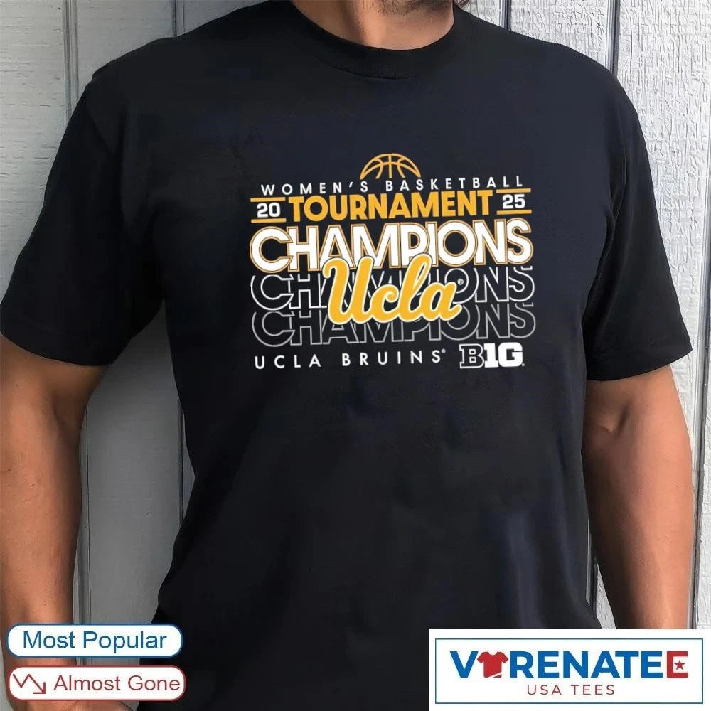 Official 2026 UCLA Bruins Women’s Basketball Big 10 WBB Tournament Champions Traditional T-Shirt for fans