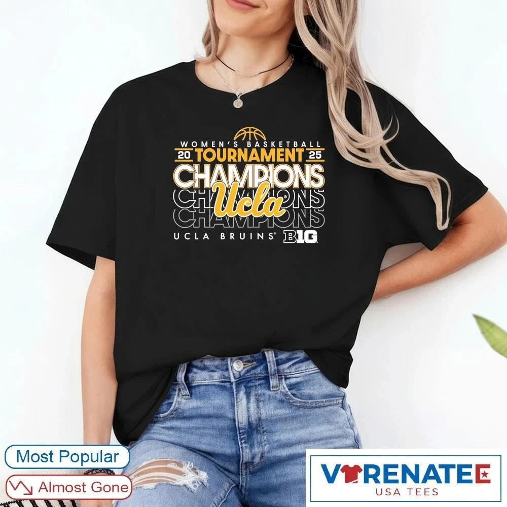 Official 2026 UCLA Bruins Women’s Basketball Big 10 WBB Tournament Champions Traditional T-Shirt for fans