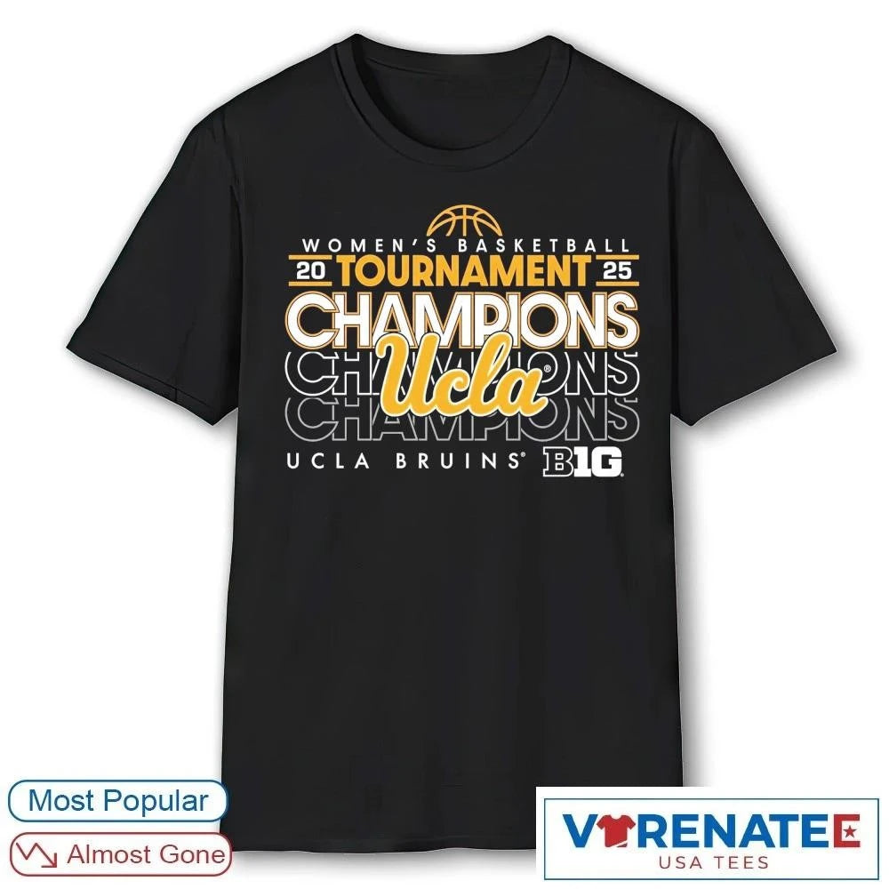 Official 2026 UCLA Bruins Women’s Basketball Big 10 WBB Tournament Champions Traditional T-Shirt for fans