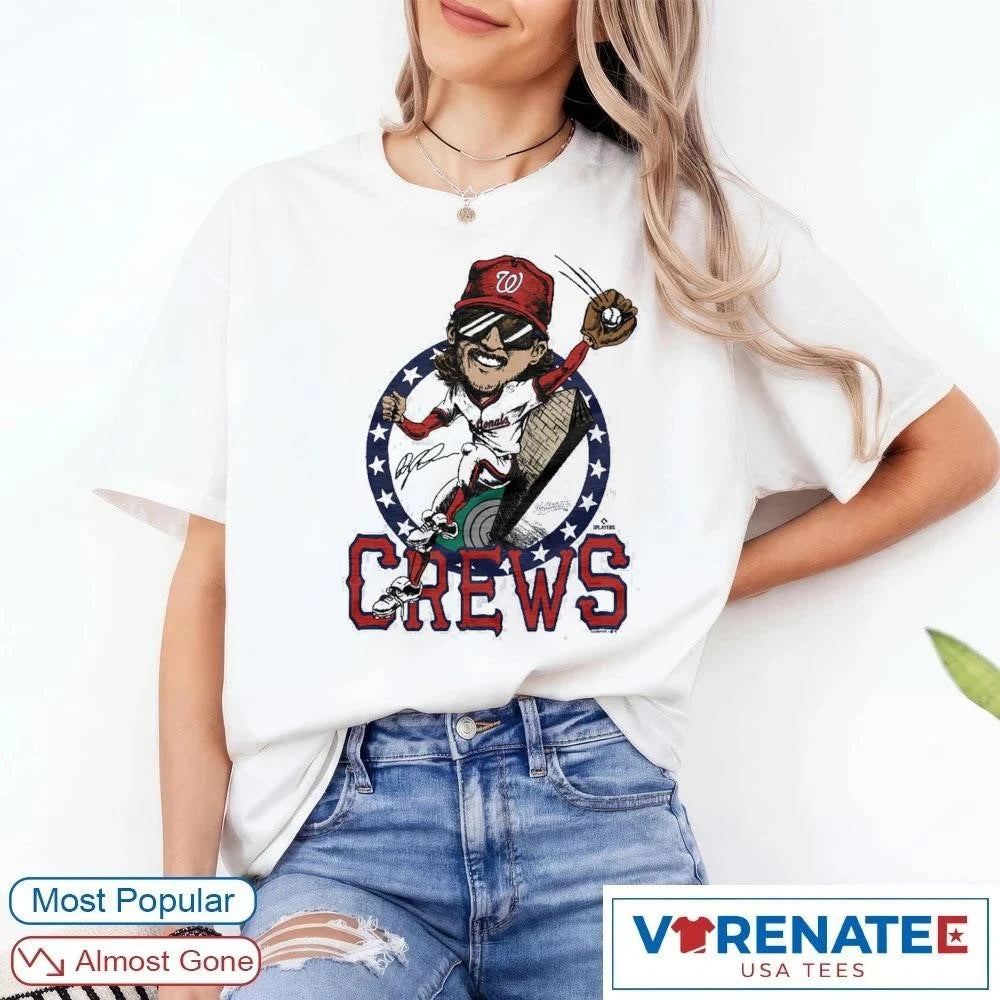 Official 2026 Washington Nationals Dylan Crews Signature Caricature Homage T-Shirt