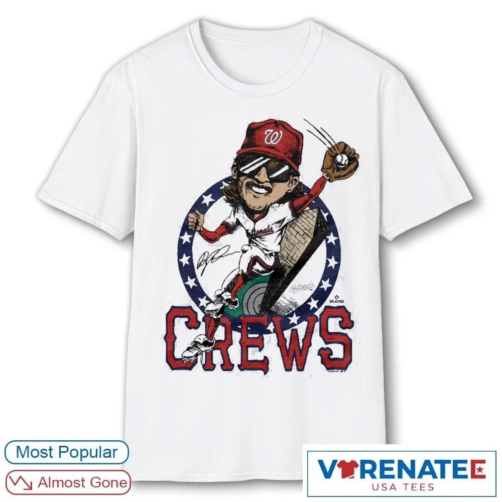 Official 2026 Washington Nationals Dylan Crews Signature Caricature Homage T-Shirt