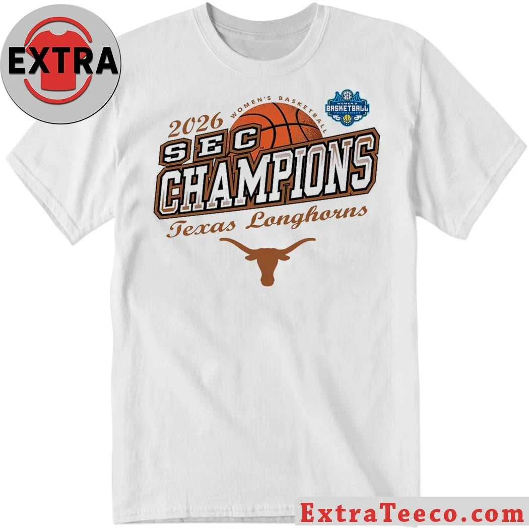 Official 2026 Women’s Basketball SEC Conference Champs Texas Longhorns Locker Logo Shirt