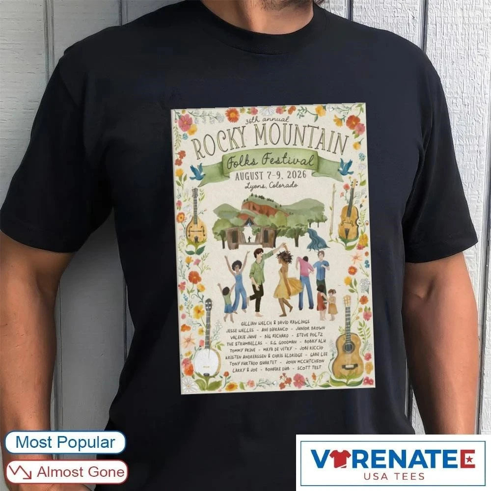 Official 36th Annual Rocky Mountain Event Lyons CO On August 7-9 2026 Poster T-Shirt