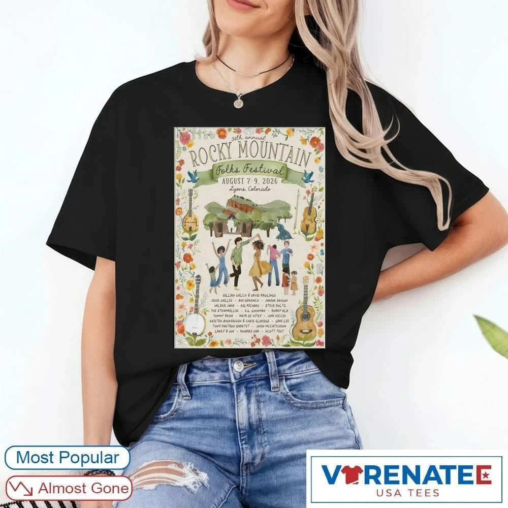 Official 36th Annual Rocky Mountain Event Lyons CO On August 7-9 2026 Poster T-Shirt