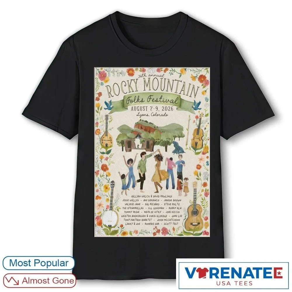 Official 36th Annual Rocky Mountain Event Lyons CO On August 7-9 2026 Poster T-Shirt