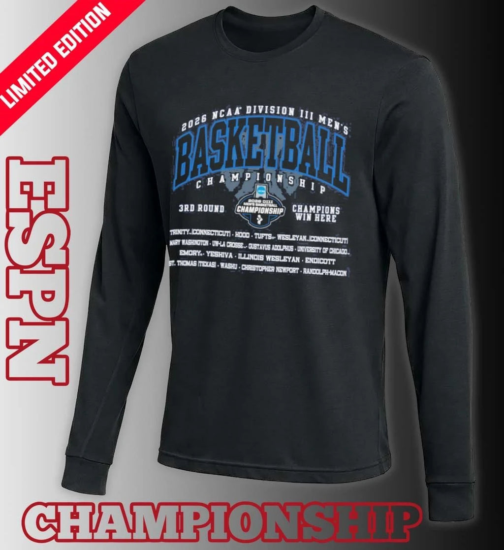 Official 3rd Round 2026 NCAA DIII Men’s Basketball Championship T-Shirt