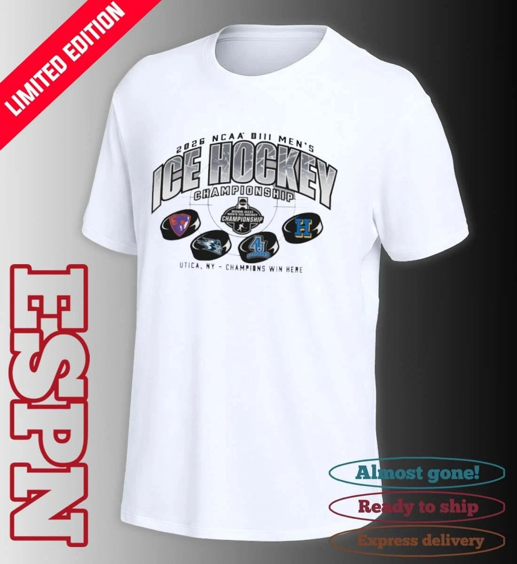 Official 4 Teams 2026 NCAA Division III Men’s Ice Hockey Championship Shirt