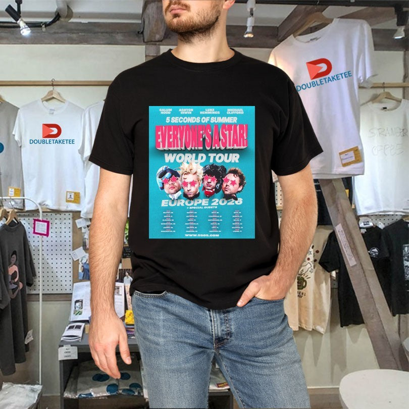 Official 5 Seconds of Summer Everyone’s A Star 2026 World Tour Europe Schedule Cities Tour Dates Shirts