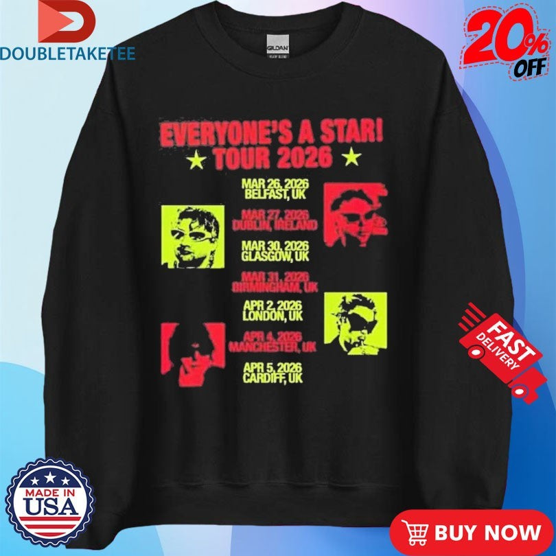 Official 5 Seconds of Summer Everyone’s A Star World Tour 2026 Dates List In UK On March Shirts