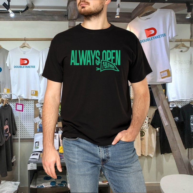 Official 7-Eleven Always Open Pennant Shirts