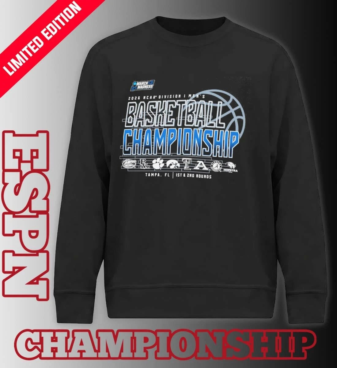 Official 8 Teams 2026 NCAA DI Men’s Basketball Championship Tampa, FL Shirt
