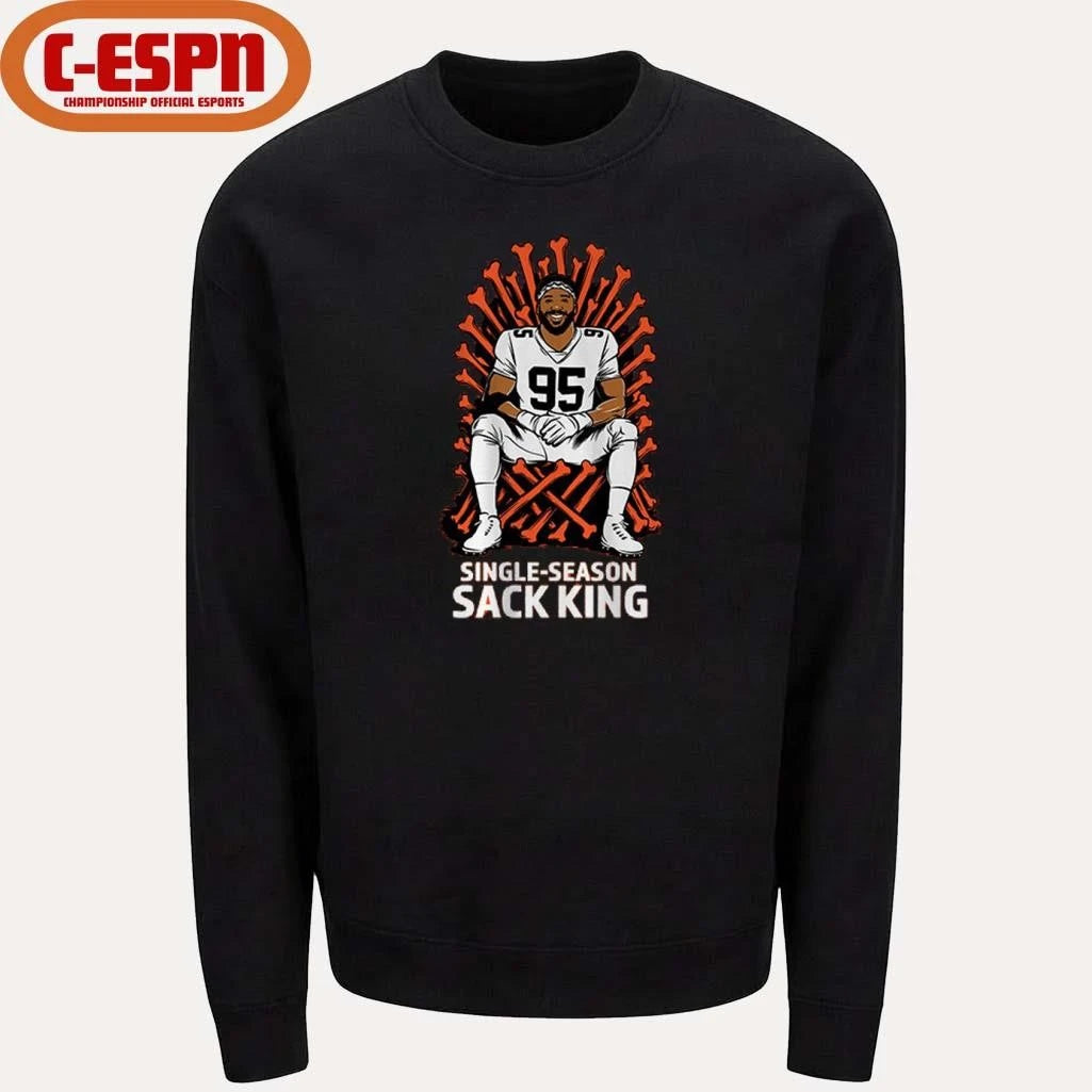 Official 95 Myles Garrett Single-Season Sack King Shirt