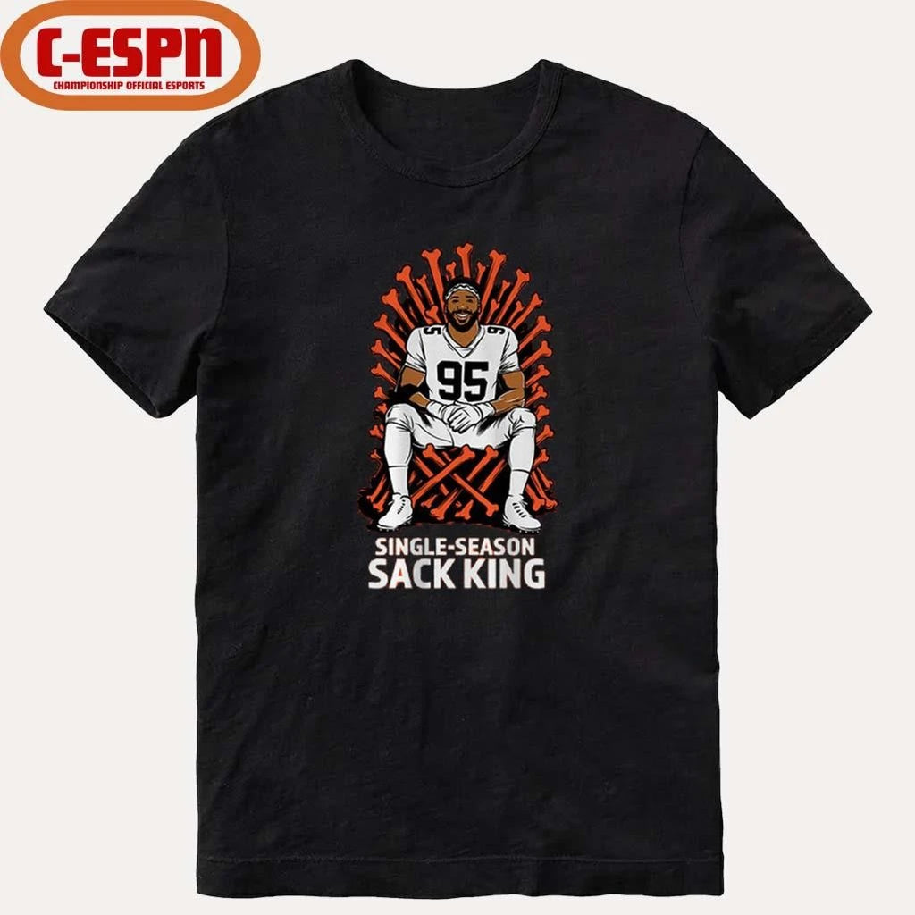 Official 95 Myles Garrett Single-Season Sack King Shirt