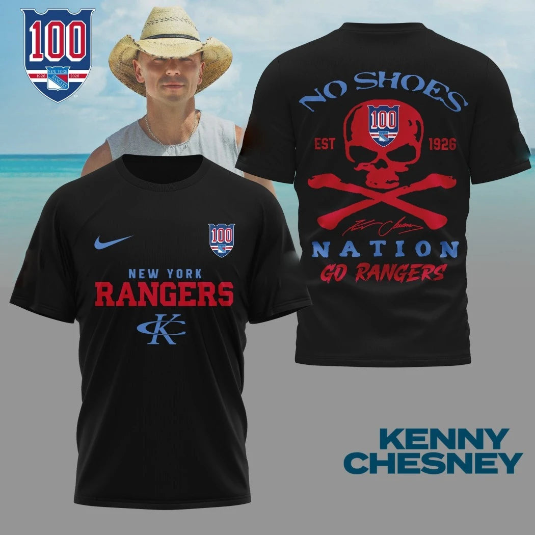 Official A New York Rangers 100th anniversary t-shirt, in collaboration with Kenny Chesney