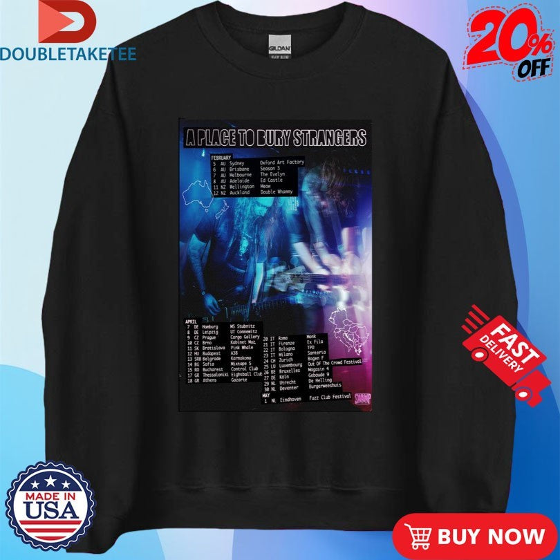 Official A Place To Bury Strangers Tour 2026 Shirts