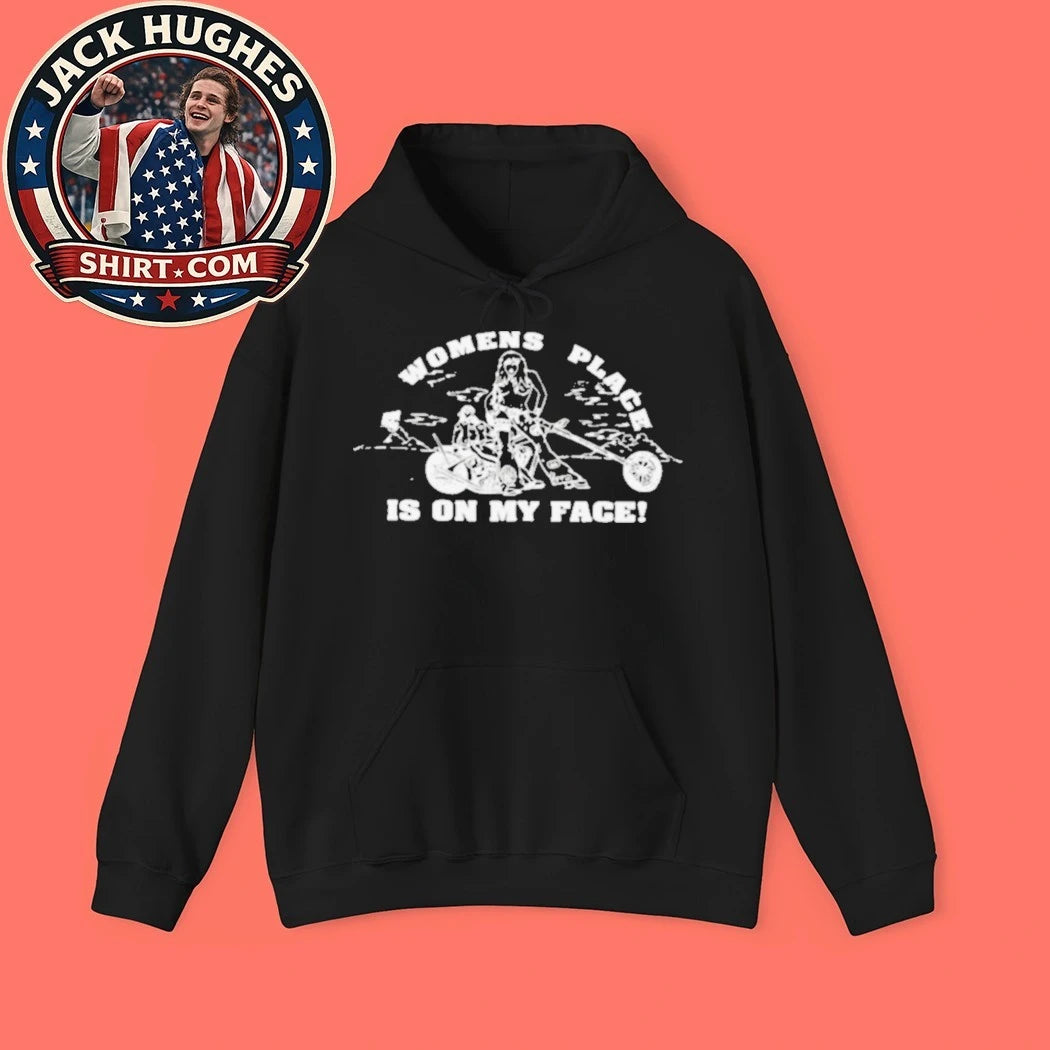 Official A Womens Place Is On My Face Biker Motorcycle Shirt