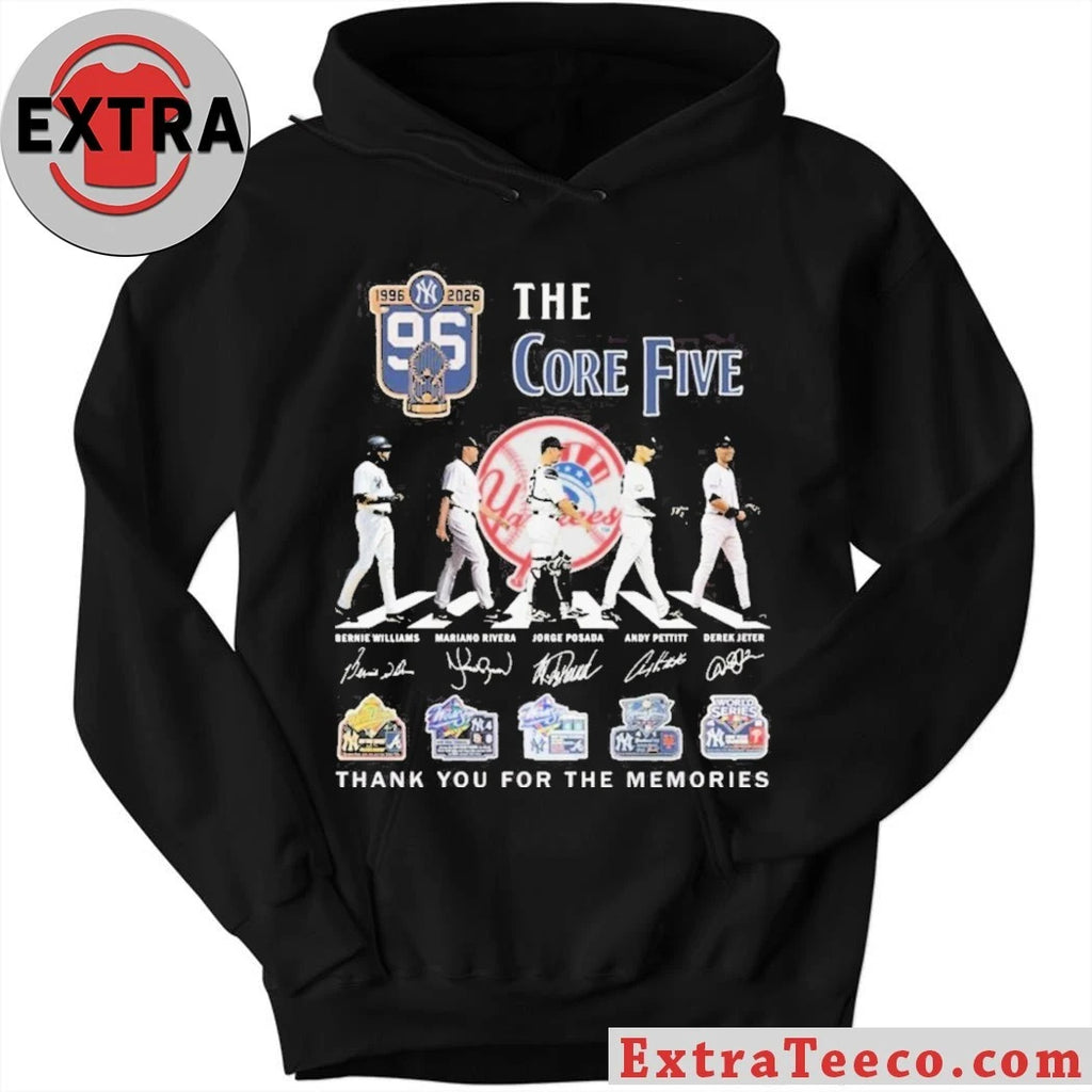 Official A commemorative T-shirt celebrating the 30th anniversary (1996-2026) of the New York Yankees’ The Core Five players