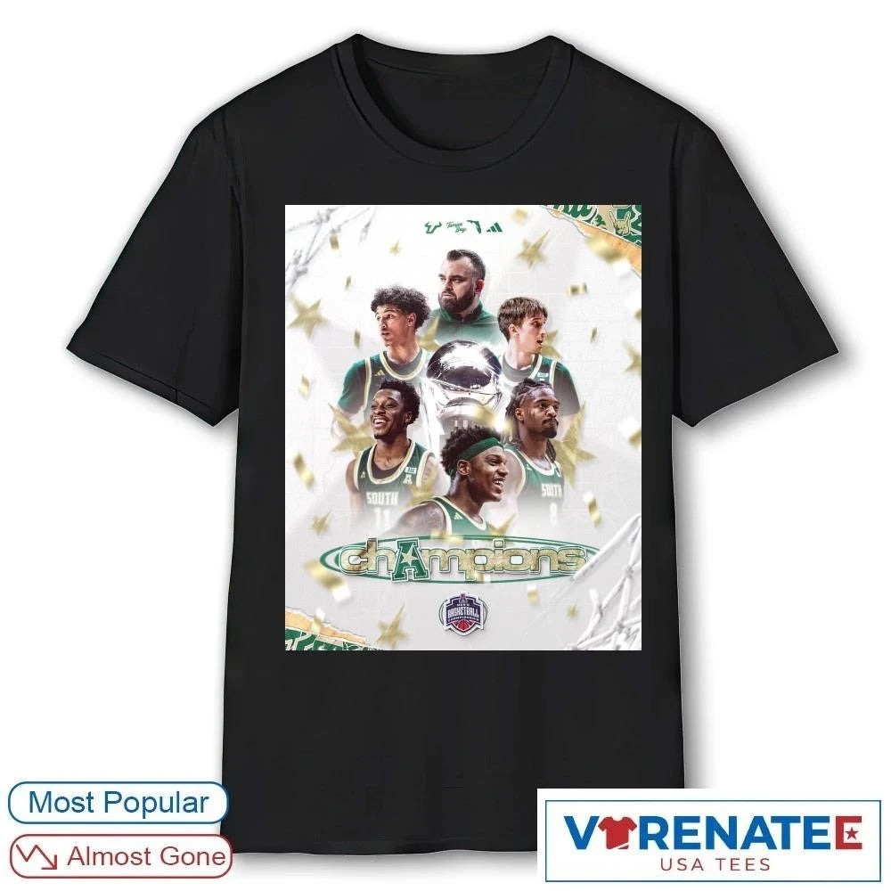Official AAC South Florida Bulls USF Men’s Basketball Champions It’s Our Time Poster T-Shirt