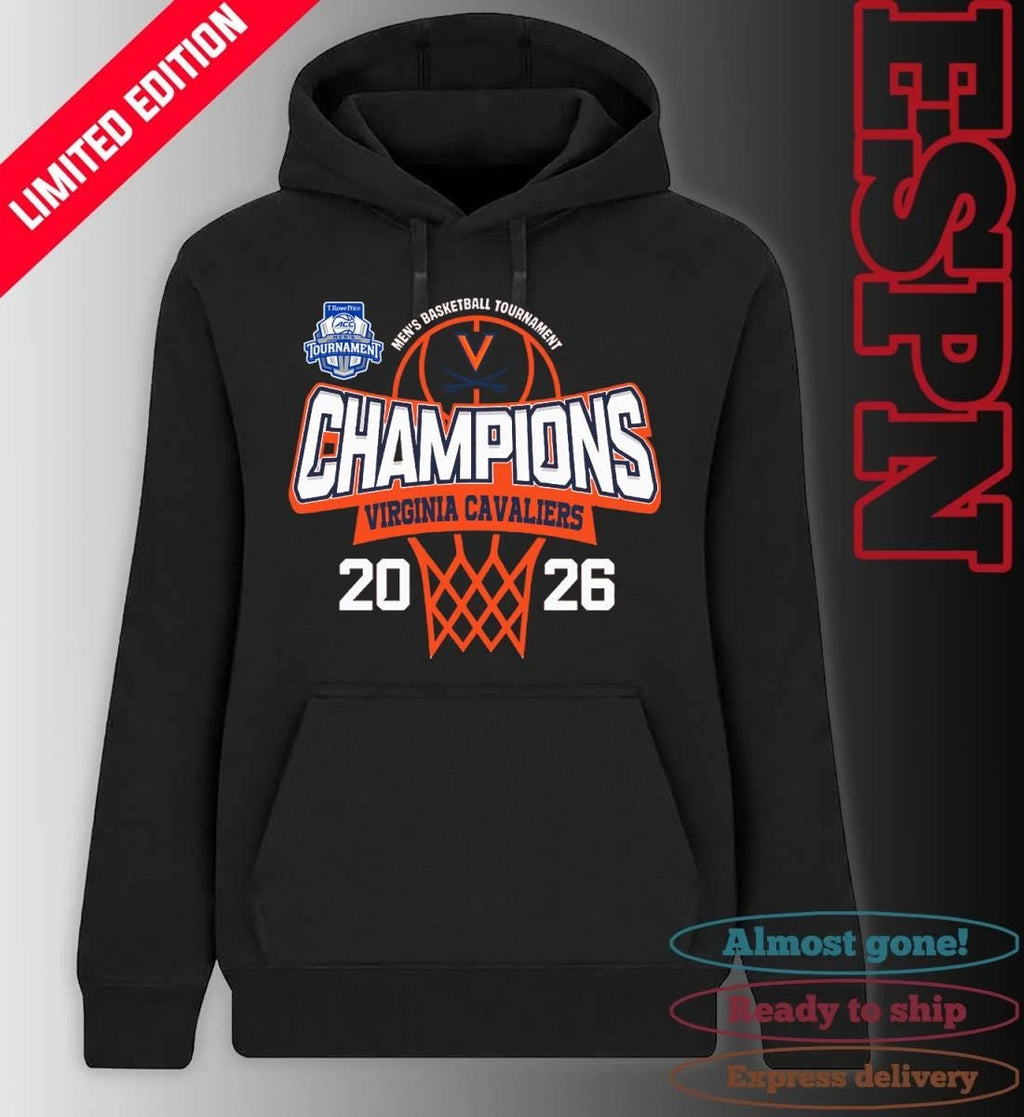 Official ACC Men’s Basketball Tournament 2026 Champions Virginia Cavaliers T-Shirt