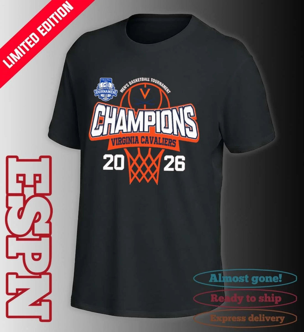Official ACC Men’s Basketball Tournament 2026 Champions Virginia Cavaliers T-Shirt