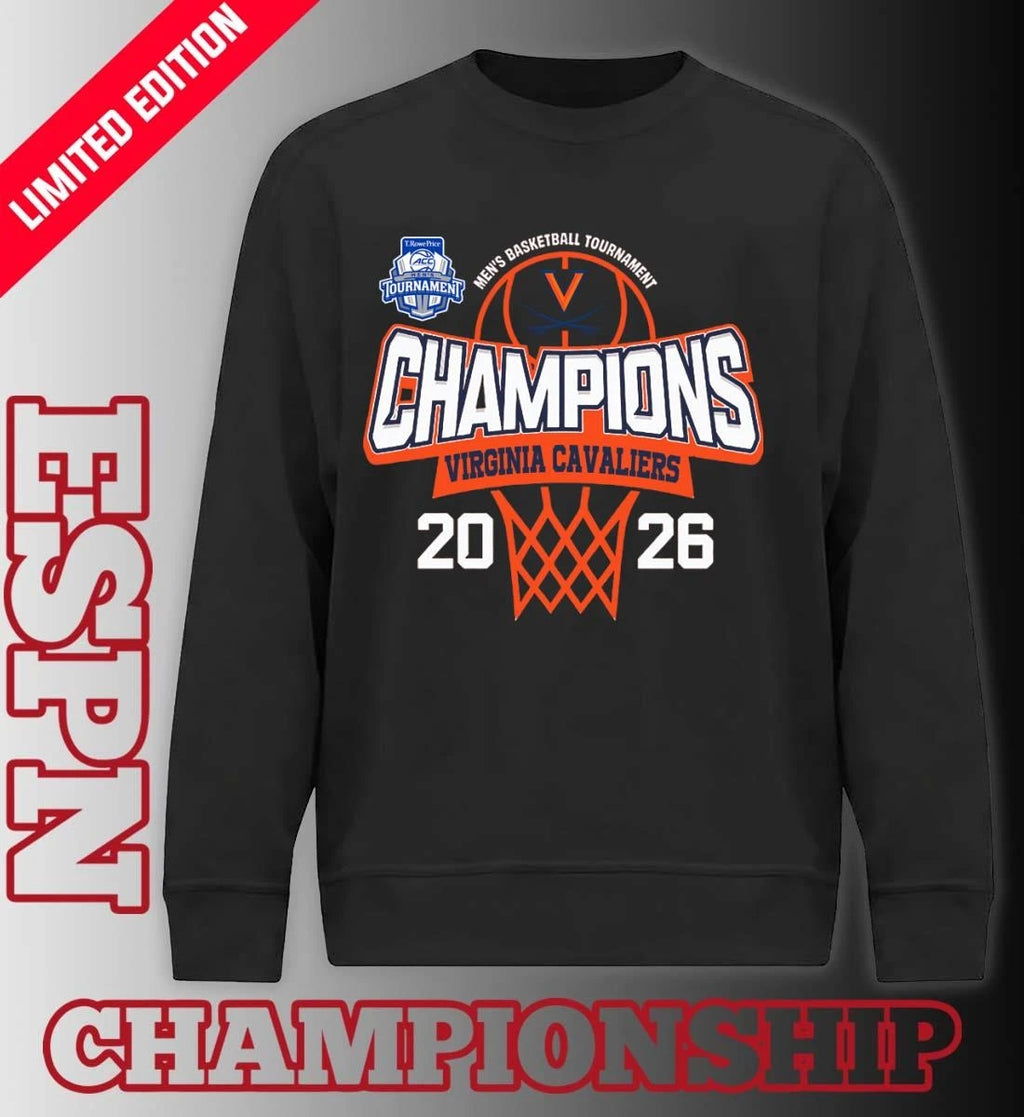 Official ACC Men’s Basketball Tournament 2026 Champions Virginia Cavaliers T-Shirt